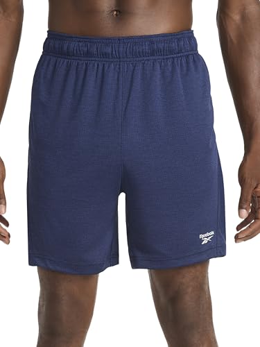 Reebok Men's Viper 2.0 7” Shorts - Medium / Vector Navy Heather, Lightweight Mesh