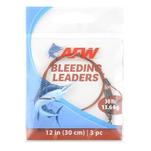 Bleeding Leader 12-inch Wire Fishing Leaders - 30 lb Test, 3 Pack