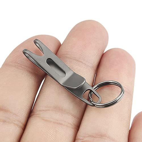 Titanium Clasp 3 PCS - Mini Key Ring & Pocket Suspension Clip, Durable & Lightweight