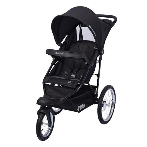 Jogging Stroller with Canopy and Parent Tray - Stellar Black