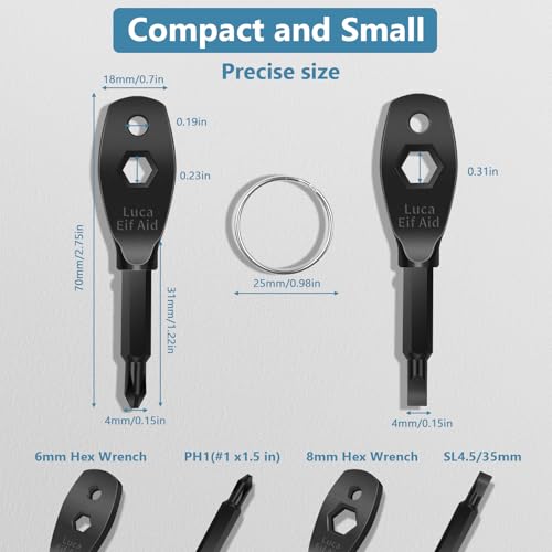 4-in-1 Pocket Screwdriver Keychain Multitool - Portable EDC Repair Gadget