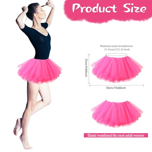 Pink Tutu Skirt for Women - 5 Layer Classic Tulle Tutu - Hot Pink