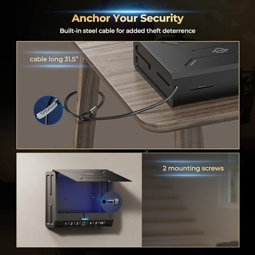 Biometric Fingerprint Gun Safe with Keypad Lock for Handguns