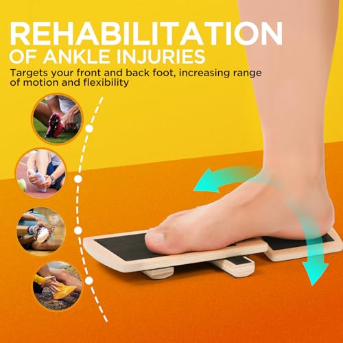 Ankle Balance Board Trainer for Stability & Foot Strength - Black