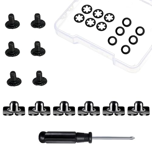 Football Back Plate Screw Kit - 6 PCS Carbon Steel Fasteners