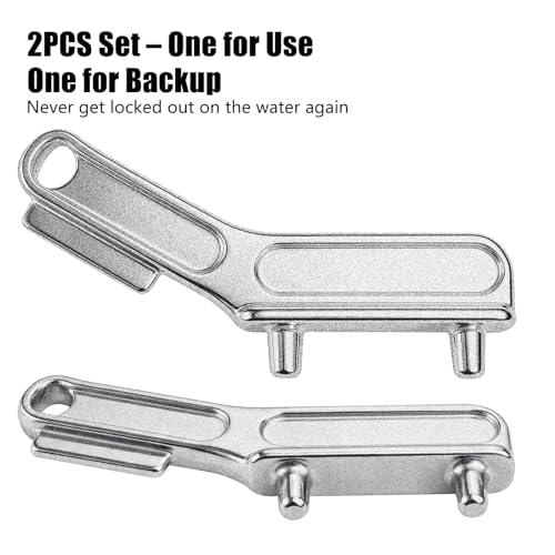 Universal Boat Gas Cap Key - 304 Stainless Steel Deck Fill Tool - Silver
