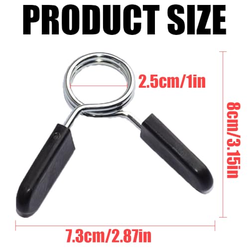 1 Inch Barbell Clips - 4 Pack Weight Lifting Spring Collars