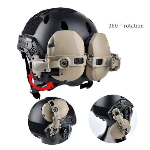 Okyass Tan ARC Rail Adapter for Tactical Helmets, Compatible with Walker's Razor & Digital Earmuffs