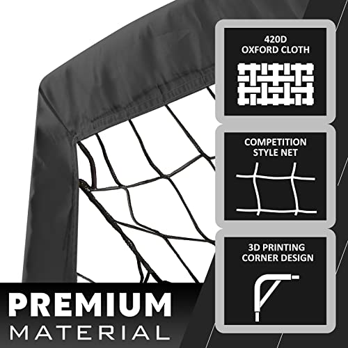 9x5 FT Portable Kids Soccer Goals with Carry Bag - Black