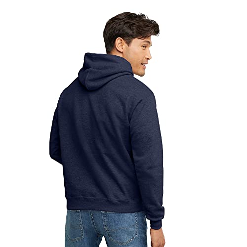 Hanes EcoSmart Fleece Hoodie XL Heather Navy – Men’s & Women’s Midweight Sweatshirt