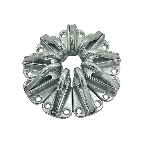 316 Stainless Steel Boat Fender Hanger Hooks – 4 Pack Heavy-Duty Safety Clip Snap Attach