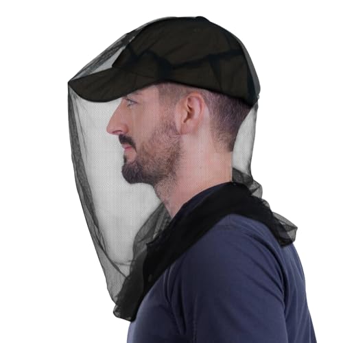 Mosquito Head Net - Insect Protection, Soft & Durable - Black