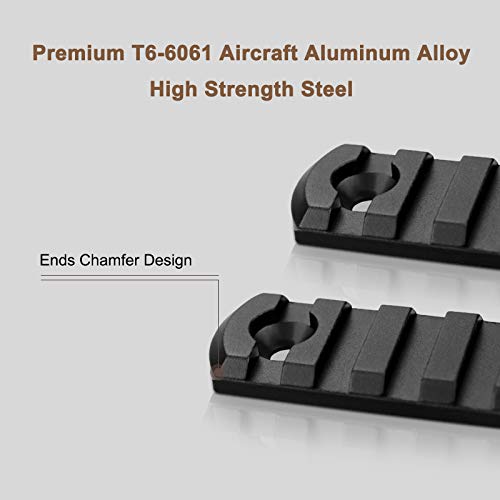 Aluminum Picatinny Accessory Rail Set with T-Nuts & Screws