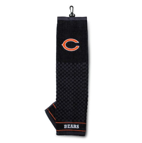 Embroidered Golf Towel with Checkered Scrubber Design - 16" x 22"