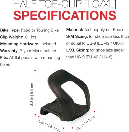 Mountain Bicycle Half Toe Clip - Large/X-Large