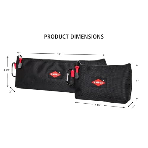 KNIPEX Tools 9K 00 80 179 US Zipper Tool Bag 2-Pack, Empty