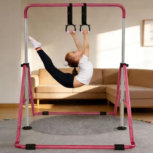 Adjustable Gymnastics Rings for Kids - Non-Slip Grip, 550 lbs Capacity