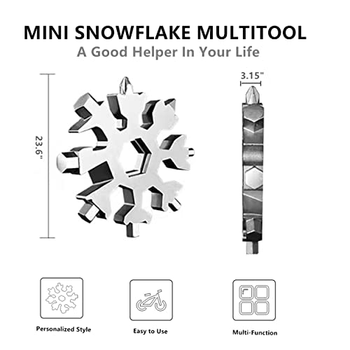 Mens Stocking Stuffers, 18 in 1 Snowflake Multitool, Stocking Stuffers for Adults, Christmas Gifts for Men,Birthday Gifts for Men Husband, Gadgets Gifts for Women, Snowflake Multi-Tool,Mens Gifts