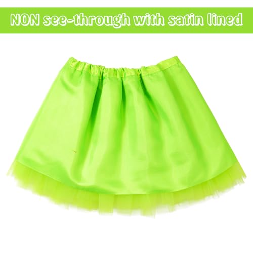 Century Star 4-Layer Neon Green Tutu Dress for Girls 3-8 Years Birthday Costume