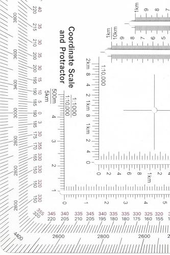 Military Grid Map Reading Tool with UTM & MGRS Scale for Land Navigation