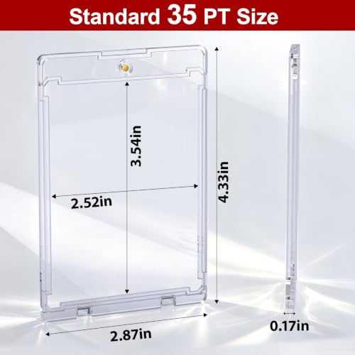 Magnetic Card Holder - 25 Pack, 35PT Slim UV Protection for Trading Cards
