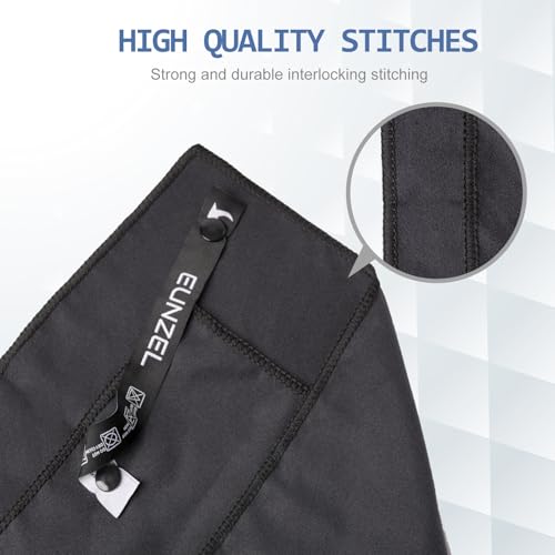 Microfiber Gym Towel Set - Quick Dry, Absorbent, 31.5"x15.7", Black - Set of 5