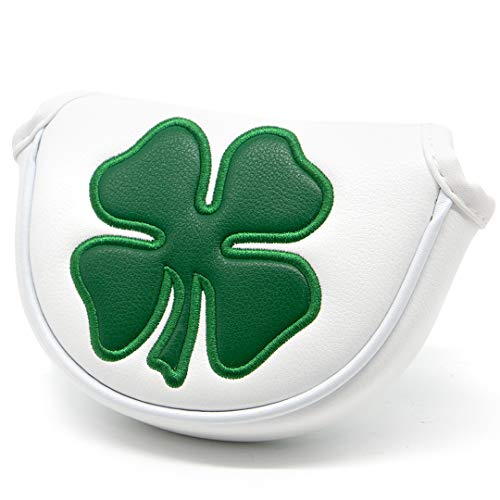 Barudan Golf Putter Cover Half Mallet Headcover with Magnetic Closure - 3 Colors (White)