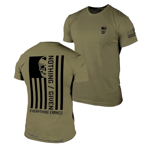 Gymreapers Valor Moisture-Wicking Men's Workout T-Shirt Large Military Green