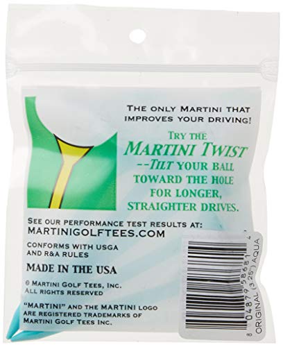 Durable 3-1/4" Golf Tees - Virtually Unbreakable 5 Pack, Aqua