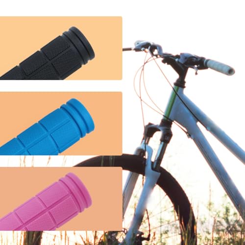 Bike Handle Grips - Non-Slip Soft Rubber - 4 Pcs Black