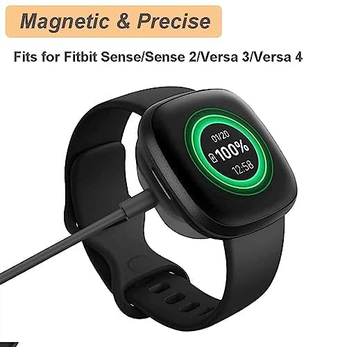 Replacement Charging Cable for Fitbit Sense/Sense 2/Versa 3/Versa 4 - 3.3ft