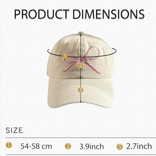 Distressed Baseball Cap with Bow - Dark Brown Ponytail Hat for Women