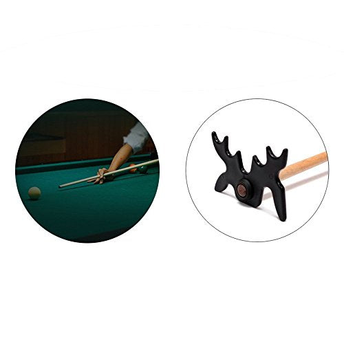 Moose Head Billiard Cue Bridge Heads - Pack of 2, Black