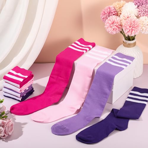 Knee High Socks for Women - Purple, Light Purple, Pink, Rose Red
