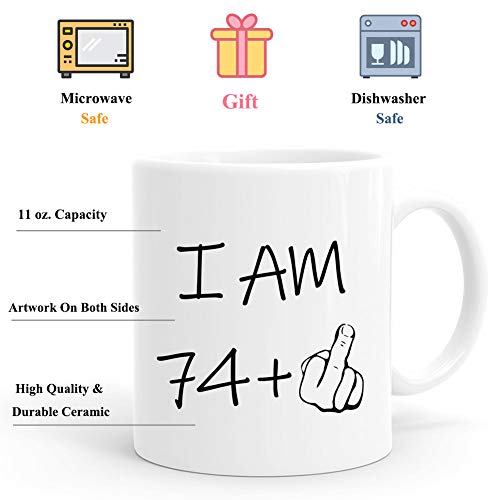 I Am 75 Years Old Mug - Funny 75th Birthday Gift for Men, Dad, Grandpa, Boss