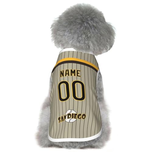 San Diego Custom Dog Jersey - Personalized Name & Number, S-5XL
