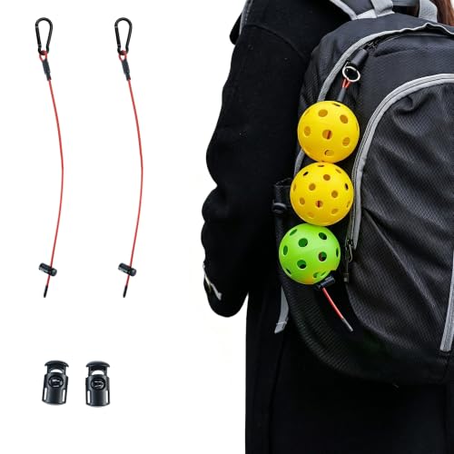 Pickleball Ball Holder Cable Set - Holds 3 Balls, 2 Pack