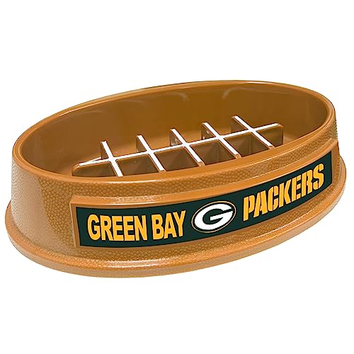 NFL Green Bay Packers Slow Feeder Dog & Cat Bowl - Football Design