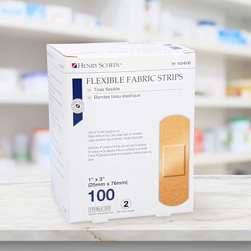 Sterile Adhesive Fabric Bandages 1" x 3" - 100 Count