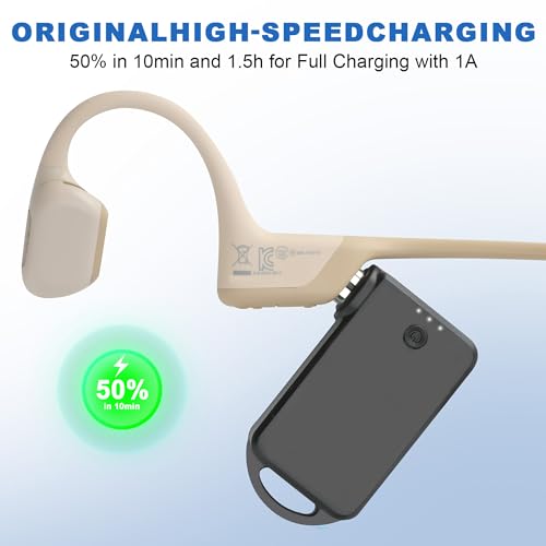 Portable Wireless Shokz Charger - 1 Pack, Magnetic Charging for AfterShokz Headphones