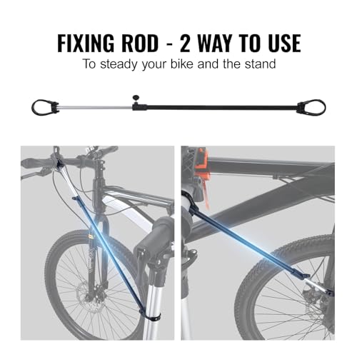Heavy-Duty Adjustable Bike Repair Stand with Magnetic Tool Tray