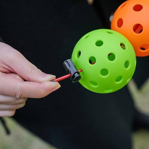 Pickleball Ball Holder Cable Set - Holds 3 Balls, 2 Pack