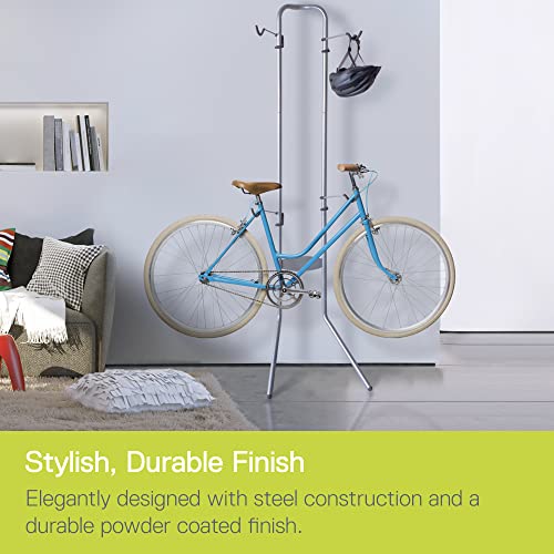 Adjustable Bike Storage Rack - Gravity Stand for 2 Bicycles - Silver