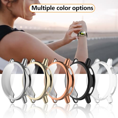 Soft TPU Screen Protector Case for Garmin Vivoactive 5 - 2 Clear + 2 Gold