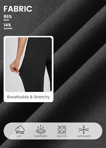 Libin Women's Golf Pants – Stretchy Travel Ankle Sweatpants, Regular 27" Inseam, Black, Large