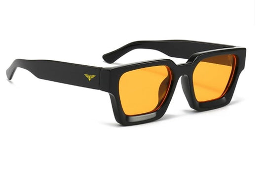 AIGLE nova Unisex Sunglasses, Black and Tortoise Frames, Polarized Lenses (Black, Orange)