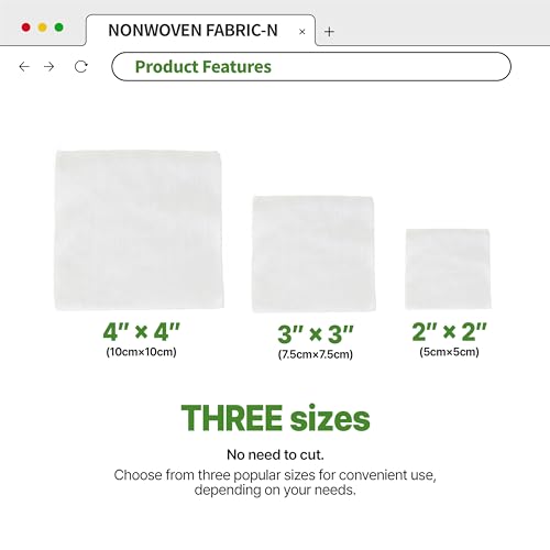 2" x 2" Non-Woven Gauze Pads - Soft Absorbent Medical Sponges, 100 Count