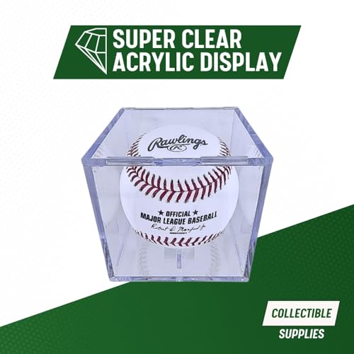 Acrylic Baseball Display Case - Clear Cube Storage for 1 Cube