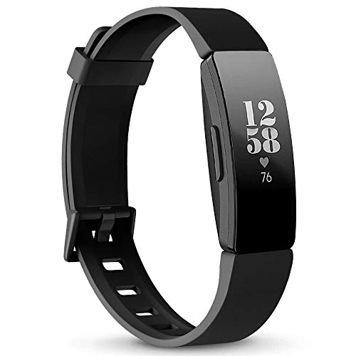 Soft TPU Wristbands for Fitbit Inspire 2 & HR - Black, Large