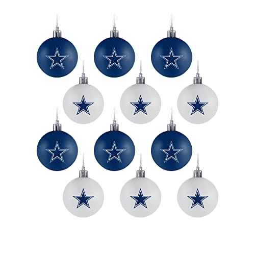 NFL Team Logo Holiday Ornament Set - Dallas Cowboys - 12-Pack